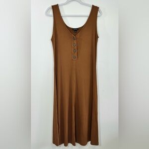 Banana Republic Ribbed Midi Dress Minimalist Capsule Wardrobe Sleeveless